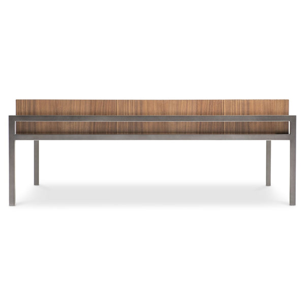 Bernhardt Bernhardt Collins Walnut Top Cocktail Table with Black Oxide Metal Base for Living Rooms 573013