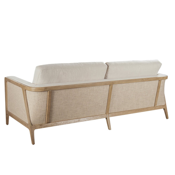 A.R.T. Furniture Harvey Sofa - Contemporary Tawny Parrawood Frame With Cozy Salty Sand Fabric & Comfort Pillows  Parrawood Solid Frame In The Tawny Finish 765501-5803