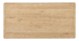 Hooker Furniture Retreat Executive Desk In Dune Finish — Oak & Maple Veneer, 7 Drawers, Locking Files, Cable Management 6950-10563-80