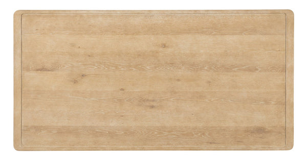 Hooker Furniture Retreat Executive Desk In Dune Finish — Oak & Maple Veneer, 7 Drawers, Locking Files, Cable Management 6950-10563-80