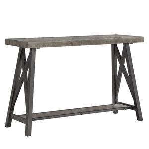 Homelegance By Top-Line Alastor Sofa Table with Shelf Grey MDF