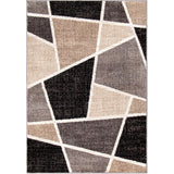 American Heritage Facet Tiles Machine Woven Polypropylene Transitional Made In USA Area Rug