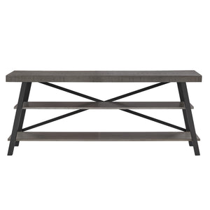 Homelegance By Top-Line Alastor Rustic X-Base 60-inch TV Stand Grey MDF