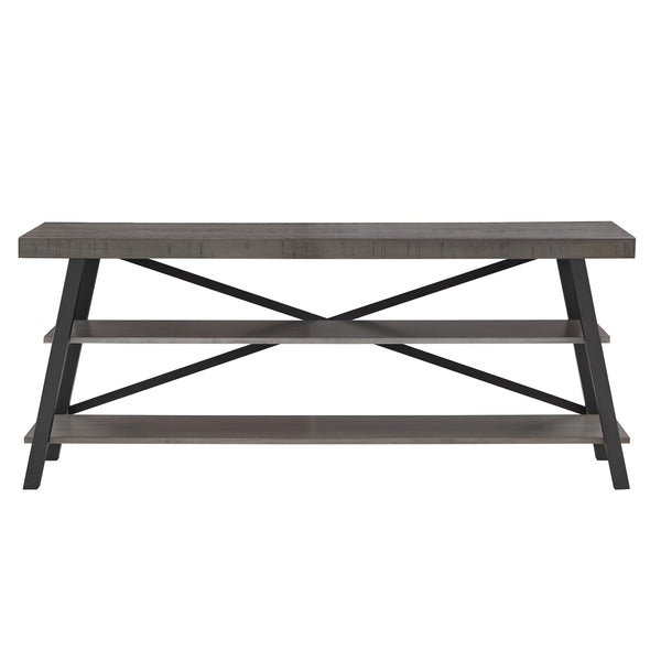 Homelegance By Top-Line Alastor Rustic X-Base 60-inch TV Stand Grey MDF
