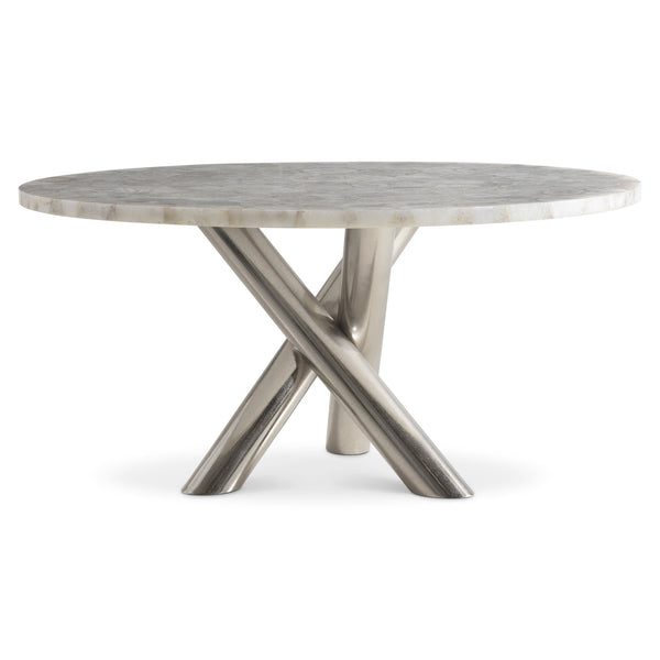 Bernhardt Bernhardt Ornella Agate Dining Table With Star Dust X-Aluminum Base — Sculptural Modern Centerpiece K1998