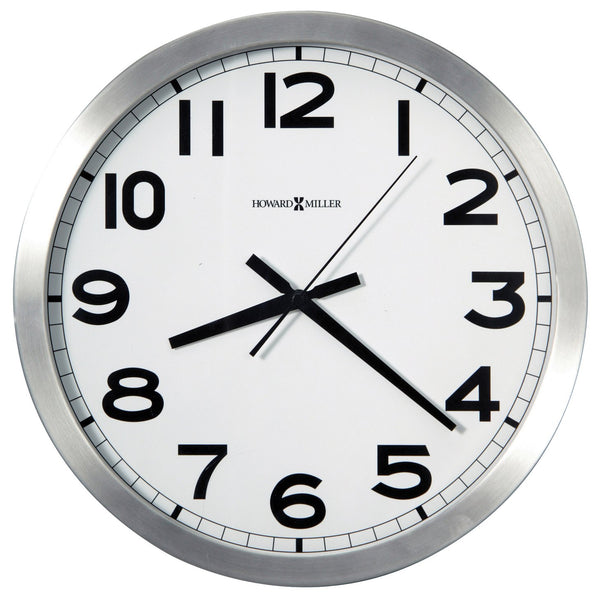 Hekman Furniture 625450 Spokane Wall Clock - Modern Brushed Aluminum Design With Quartz Movement For Quiet Elegance  Spokane Wall Clock 625450