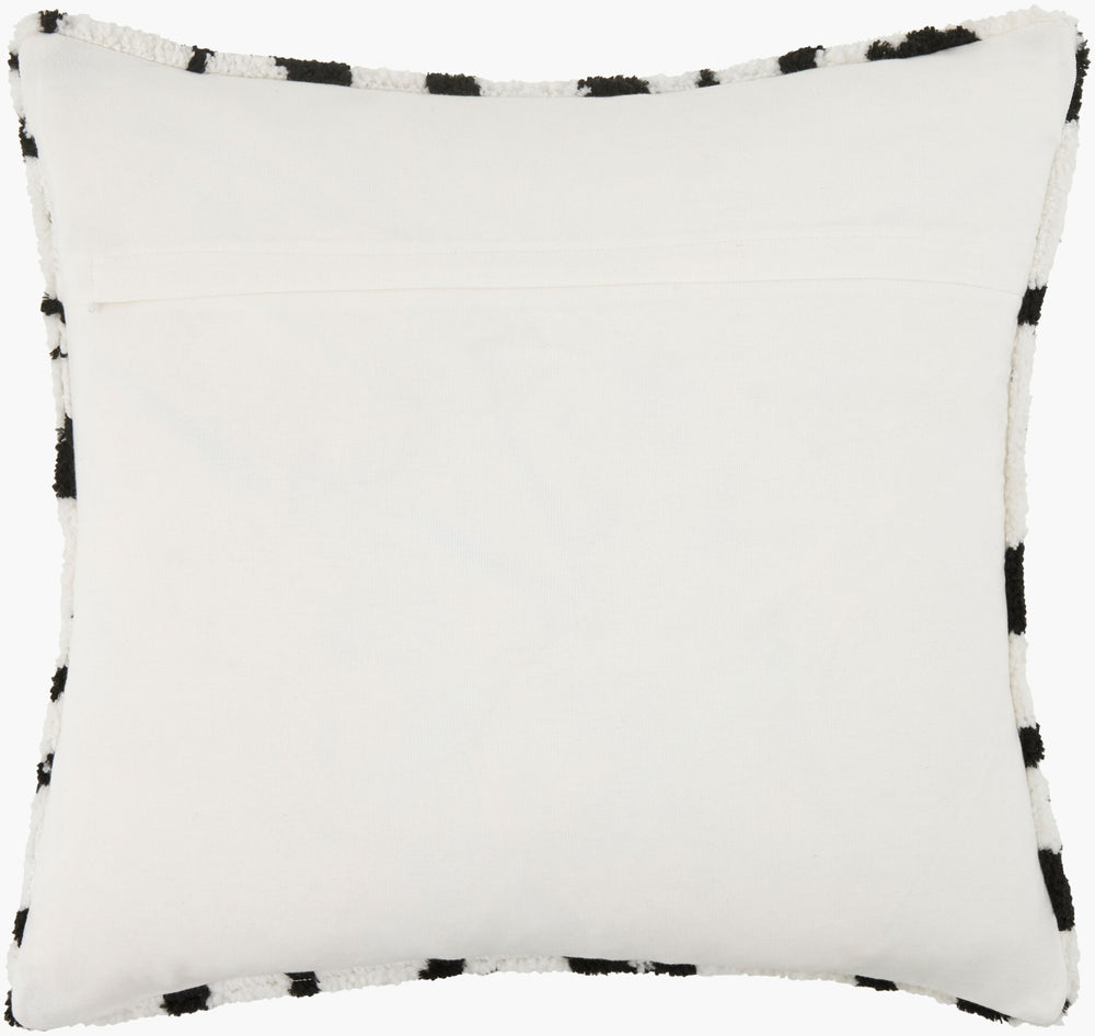 Surya Jungle Cat Accent Pillow - Luxurious 18" Chic Design For Glamorous Home Decor & Easy Care White Polyester,Cotton Jgc001-2222p