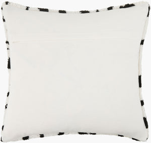 Surya Jungle Cat Accent Pillow - Luxurious 18" Chic Design For Glamorous Home Decor & Easy Care White Polyester,Cotton Jgc001-2222p