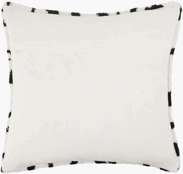 Surya Jungle Cat Accent Pillow - Luxurious 18" Chic Design For Glamorous Home Decor & Easy Care White Polyester,Cotton Jgc001-2222p