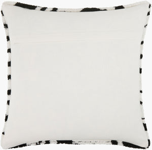 Surya Jungle Cat Accent Pillow - Luxurious 18" Chic Design For Glamorous Home Decor & Easy Care White Polyester,Cotton Jgc002-2020