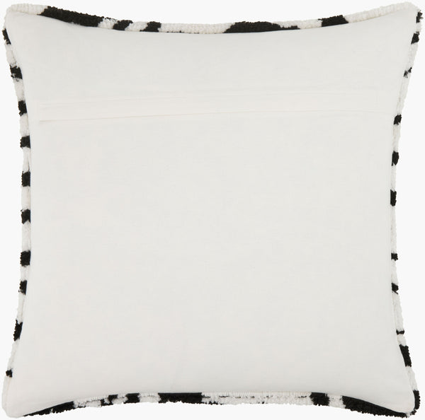 Surya Jungle Cat Accent Pillow - Luxurious 18" Chic Design For Glamorous Home Decor & Easy Care White Polyester,Cotton Jgc002-2020