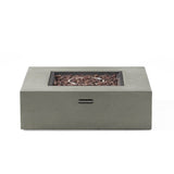 Christopher Knight Home® Noble House 50 000 Btu Square Mgo Fire Table Tank Outside