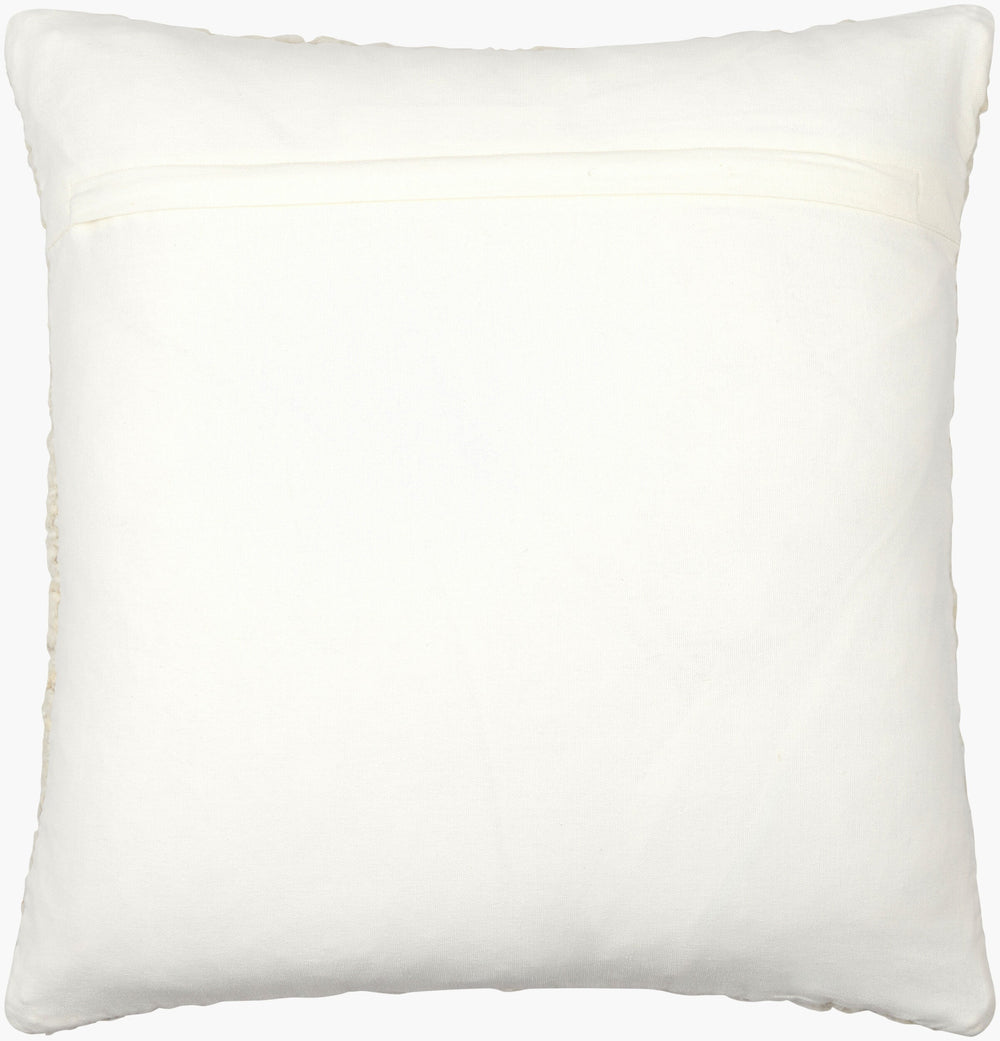Surya Jagged Accent Pillow - 18”X18” Cotton & Wool Blend, Cozy Home Decor For Living Room Or Bedroom Cream Wool,Cotton,Cotton Jgg001-2020d
