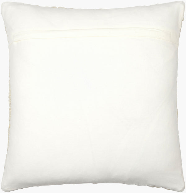 Surya Jagged Accent Pillow - 18”X18” Cotton & Wool Blend, Cozy Home Decor For Living Room Or Bedroom Cream Wool,Cotton,Cotton Jgg001-2020d
