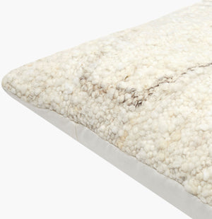 Surya Jagged Accent Pillow - 18”X18” Cotton & Wool Blend, Cozy Home Decor For Living Room Or Bedroom Cream Wool,Cotton,Cotton Jgg001-2020d