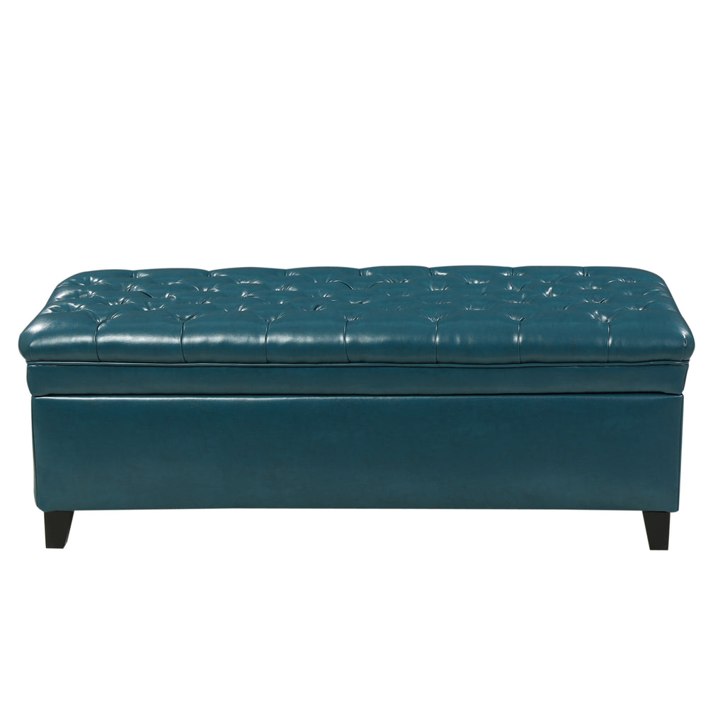 English Elm Juliana Rectangular Storage Ottoman Upholstered Lift Top for Living Room Seating 57741.00TEL
