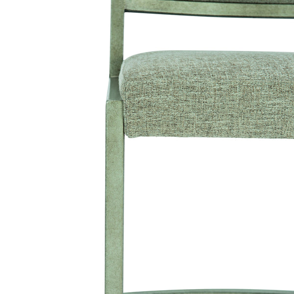 Bernhardt Bernhardt Ames Cantilever Side Chair With Glazed Silver Tubular Frame And Upholstered Half-Back, Versatile Seating 398581