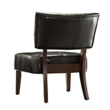 Homelegance By Top-Line Langdon Faux Leather Armless Accent Chair Brown Faux Leather