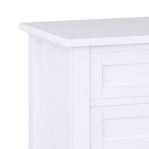 English Elm Warm Transitional Solid Wood 24" Nightstand In Clean White - Timeless Design & Practical Storage B136P159741-GIGA