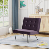 Christopher Knight Home® Modern Armless Velvet Chair - Darrow, Blackberry