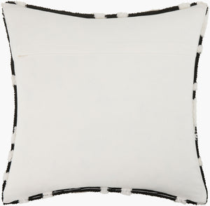 Surya Juggernaut 18"L X 18"W Bohemian Accent Pillow – Soft Cotton & Durable Polyester, Easy Care Decor White Polyester,Cotton Jgn001-1818p