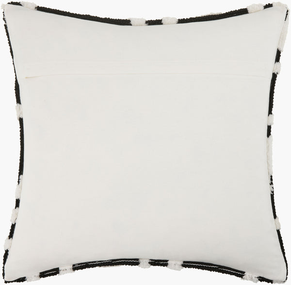 Surya Juggernaut 18"L X 18"W Bohemian Accent Pillow – Soft Cotton & Durable Polyester, Easy Care Decor White Polyester,Cotton Jgn001-1818p