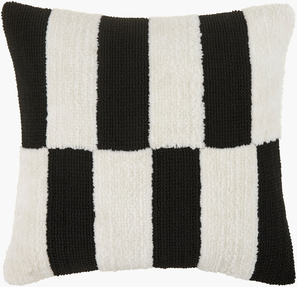 Surya Juggernaut 18"L X 18"W Bohemian Accent Pillow – Soft Cotton & Durable Polyester, Easy Care Decor White Polyester,Cotton Jgn002-2222