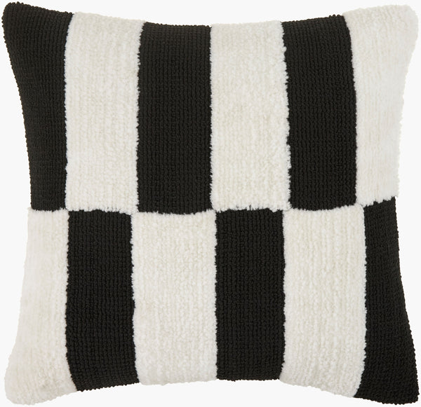 Surya Juggernaut 18"L X 18"W Bohemian Accent Pillow – Soft Cotton & Durable Polyester, Easy Care Decor White Polyester,Cotton Jgn002-2222