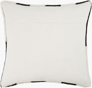 Surya Juggernaut 18"L X 18"W Bohemian Accent Pillow – Soft Cotton & Durable Polyester, Easy Care Decor White Polyester,Cotton Jgn002-2222