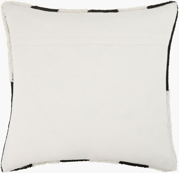 Surya Juggernaut 18"L X 18"W Bohemian Accent Pillow – Soft Cotton & Durable Polyester, Easy Care Decor White Polyester,Cotton Jgn002-2222