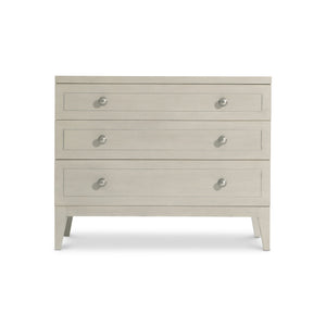 Bernhardt Bernhardt Cornelia Nightstand With 3 Soft-Close Drawers, Brushed Metal Inlays & Integrated Usb Charging Nebbia 36 W" x 19 D" x 29 H" 331230