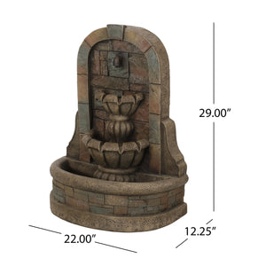 English Elm Christopher Knight Home® - 29" BAGWELL FOUNTAIN Outdoor Weather-Resistant Polyresin Roman Garden Waterfall Accent, 29" 71773.00SGRY