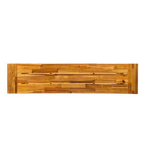 English Elm Catriona Solid Acacia Outdoor Bench Slatted Hardwood Patio Garden Seating 57240.00