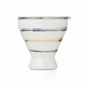 Lenox Blue Bay Stripe Pattern Stainless Steel Cocktail Tumbler Blue, NAVY METAL 895899