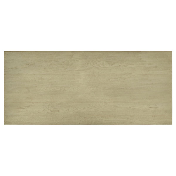 Homelegance By Top-Line Miranda Cornice 1-Drawer Storage Writing Desk Ivory White Wood