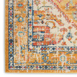 Nourison Passion PSN23 Machine Made Power-loomed Ornamental Border Indoor Only Bohemian Vintage Rug Ivory,Yellow, Ivory and Yellow 100% Polypropylene 99446735102