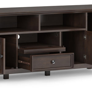 English Elm Amherst 72" Solid Wood Tv Stand In Brunette Brown - Stylish Media Storage With Transitional Design B136P158356