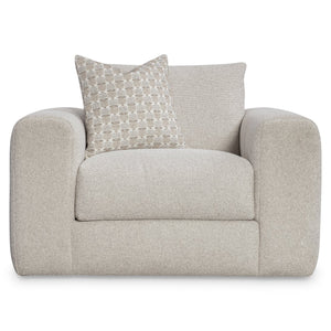 Bernhardt Bernhardt Vista Oversized Fabric Swivel Chair — Plush Upholstery, Knife-Edge Pillow, 360° Motion (Made-To-Order) P4002SA