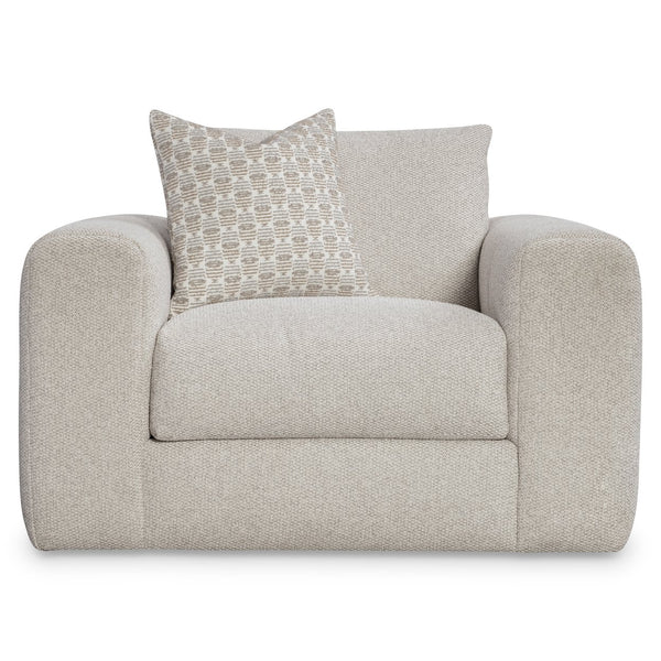Bernhardt Bernhardt Vista Oversized Fabric Swivel Chair — Plush Upholstery, Knife-Edge Pillow, 360° Motion (Made-To-Order) P4002SA