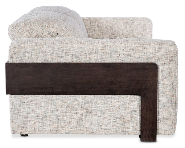 Hooker Furniture Atlas Power Sofa With Dual Power Recline And Headrests, Chenille Upholstery And Ebony Accents 44.00 L x 94.00W x 30.00H SS444-PH25-415