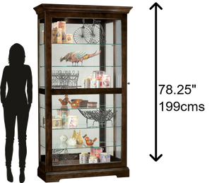 Hekman Furniture 680536 Tyler Iii Curio Cabinet - Elegant Display, Interior Lighting & Adjustable Glass Shelves Espresso Tyler Iii Curio Cabinet 680536