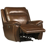 Parker House Jameson - Hickory Power Reclining Zero Gravity Sofa And Two Recliners Dark Brown 100% Leather ,Leather Match Mjam-311phz-hkry