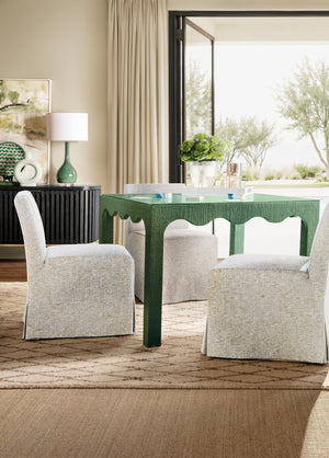 Hooker Furniture Commerce and Market Ren Upholstered Skirted Dining Chair in Performance Fabric 7228-75026-481