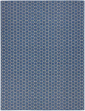 Nourison Reversible Indoor Outdoor RVB01 Machine Made Loom-woven Borderless Design Indoor/Outdoor Modern Outdoor Rug Blue, Blue 89% Polypropylene,11% Polyester 99446974099