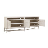 Ashby Place 4-Door Server with Open Shelves Natural with Reflection Gray Finish P359306 Pulaski Furniture