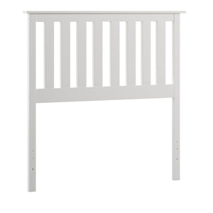 Homelegance By Top-Line Lando Mission Slat Wood Headboard White Rubberwood