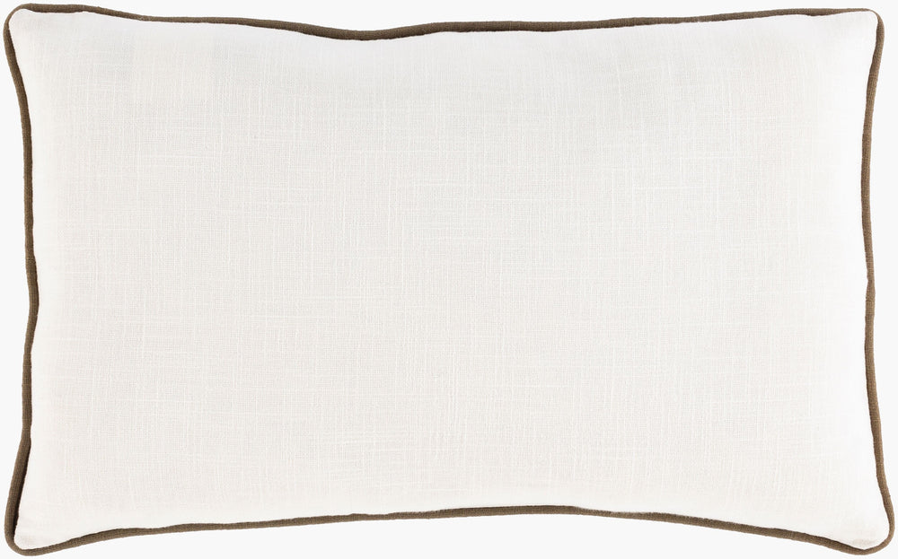 Surya Jahari 14"L X 22"W Lumbar Pillow - Elegant Cotton Accent For Home Decor, Made In India With Charm Cream Cotton,Cotton Jhi002-2214