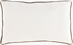 Surya Jahari 14"L X 22"W Lumbar Pillow - Elegant Cotton Accent For Home Decor, Made In India With Charm Cream Cotton,Cotton Jhi002-2214