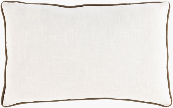 Surya Jahari 14"L X 22"W Lumbar Pillow - Elegant Cotton Accent For Home Decor, Made In India With Charm Cream Cotton,Cotton Jhi002-2214