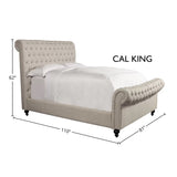 Parker House Parker Living Sleep Jackie - Crepe California King Bed Crepe 60% Polyester, 40% Linen (SW) BJAC#9500-3-CRP